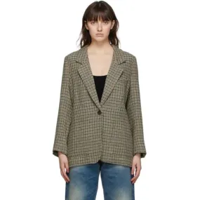 6397 Yellow Wool Tweed Blazer