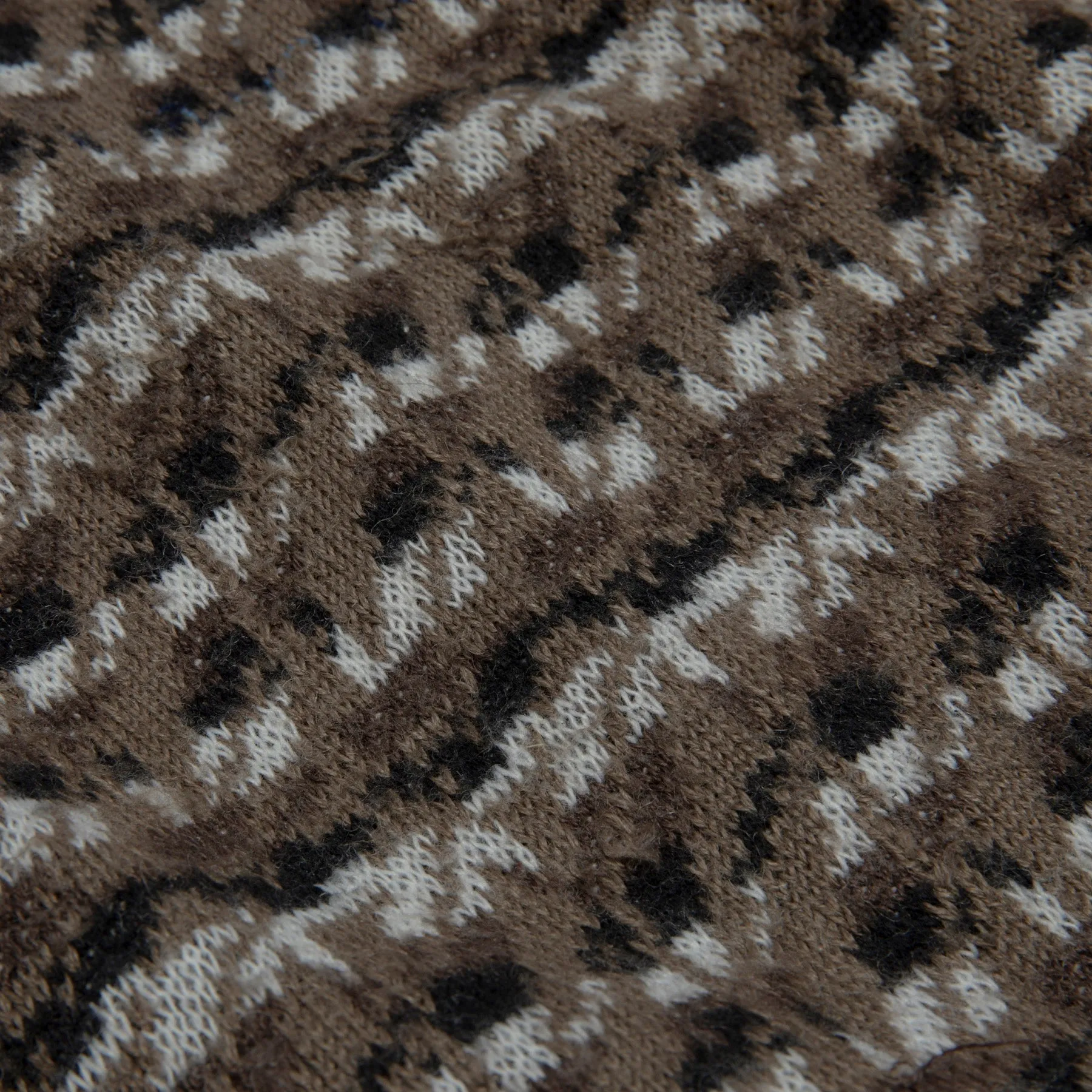 70s Schoeller Virgin Wool Jacquard Knit V-Neck Sweater