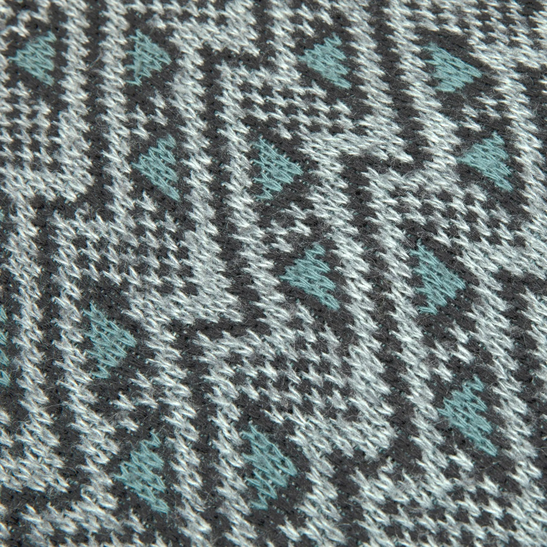 70s Two Ply Yarn Zigzag Jacquard Knit Cardigan