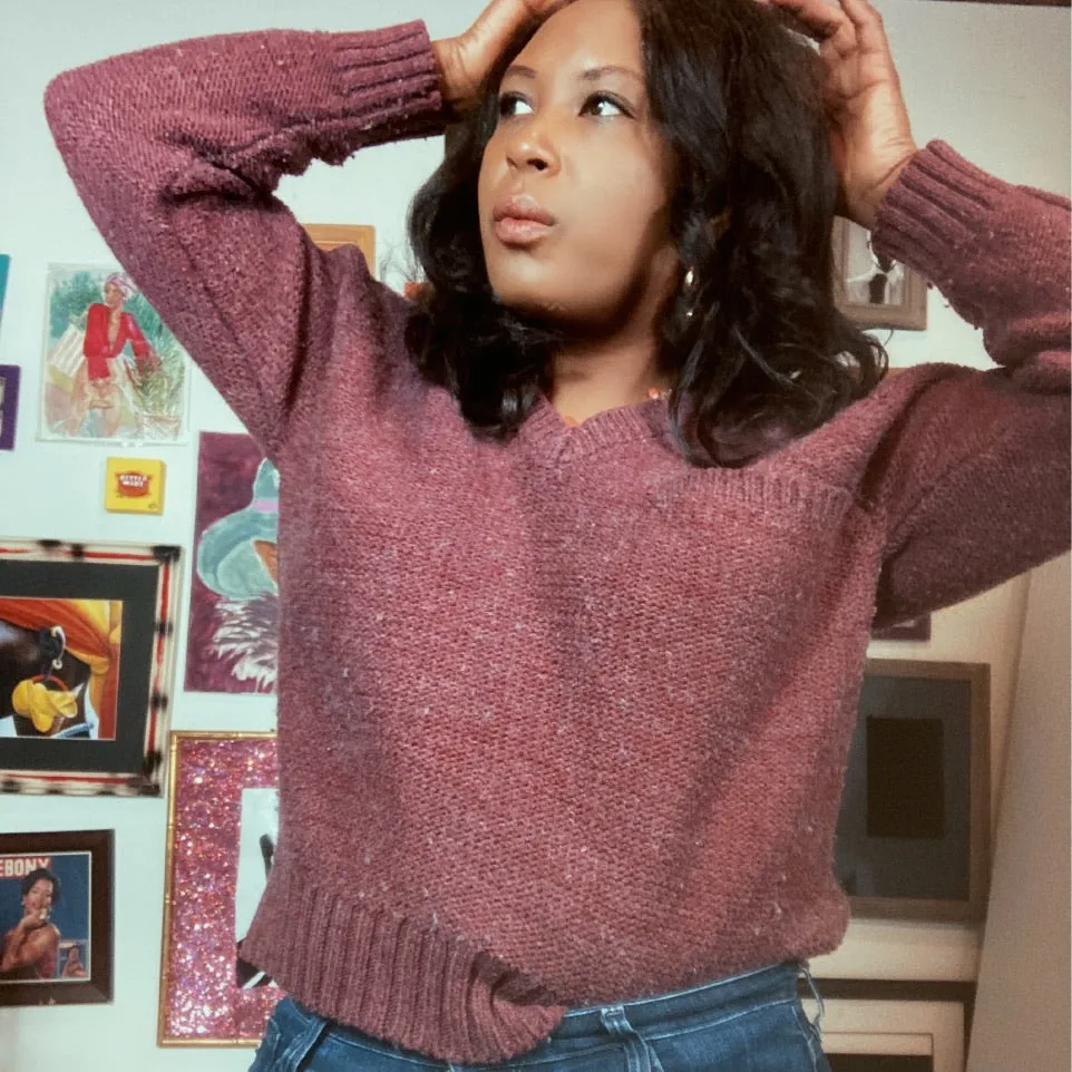 Adolfo Wool Blend Sweater Size L