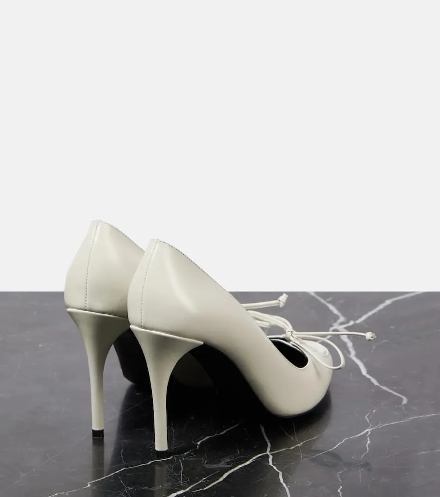 Alaia 90 bow-detail leather pumps