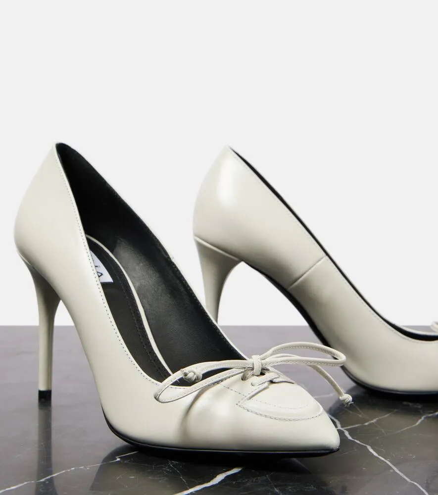 Alaia 90 bow-detail leather pumps