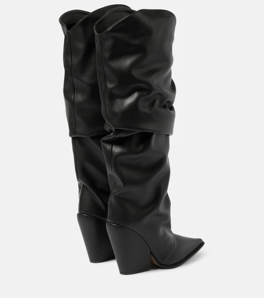 Alexandre Vauthier Faux leather knee-high boots