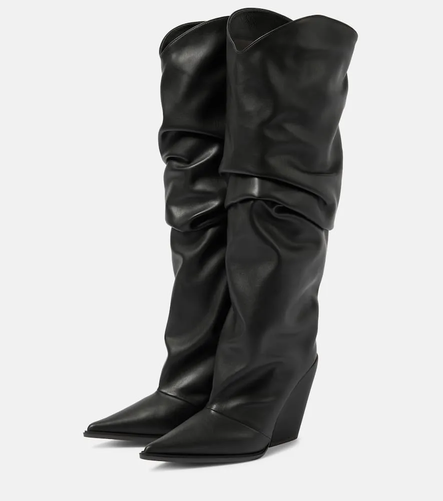 Alexandre Vauthier Faux leather knee-high boots