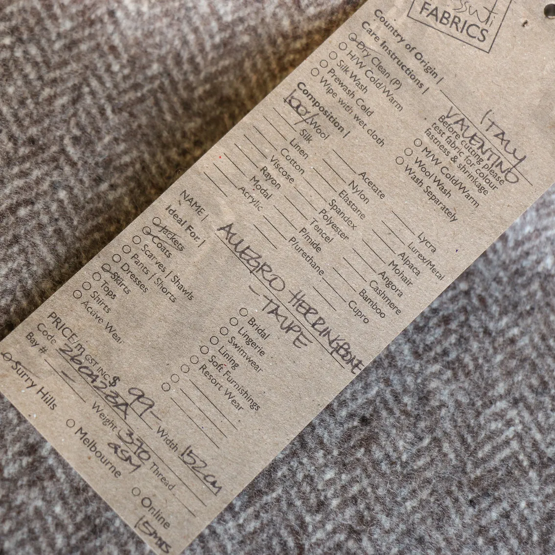 Allegro Herringbone - Taupe