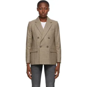 A.P.C. Beige Check Prune Blazer