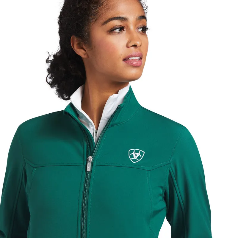 Ariat Women's Classic Team Softshell MEXICO Water Resistant Jacket, Verde