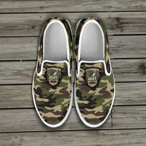 Army Mom Camo Slip-on Shoes