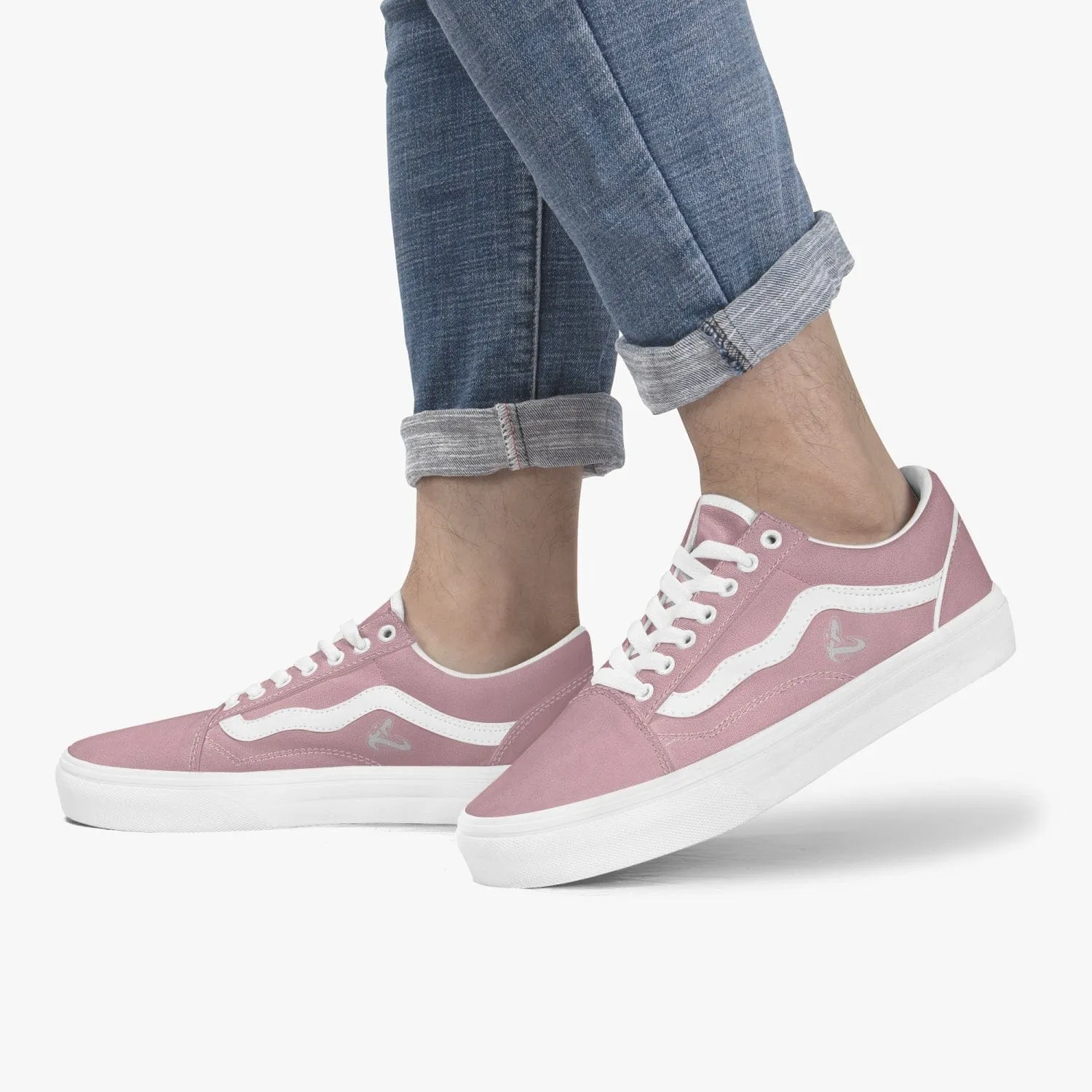 Athletic Apparatus Pink Trendy Low-Top Canvas Sneakers