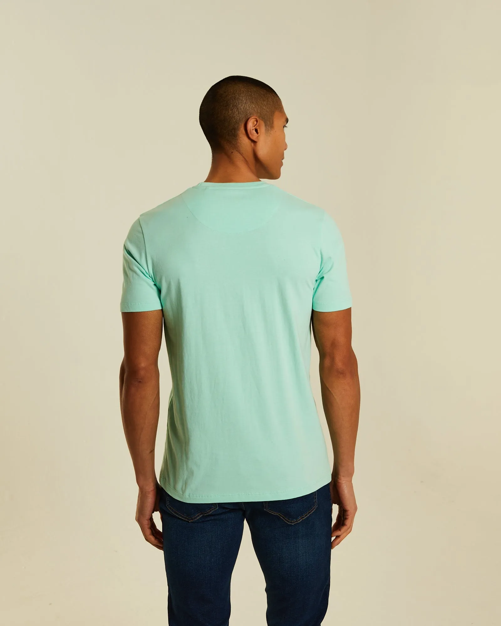 Basic Caden O Neck Tee Cool Mint