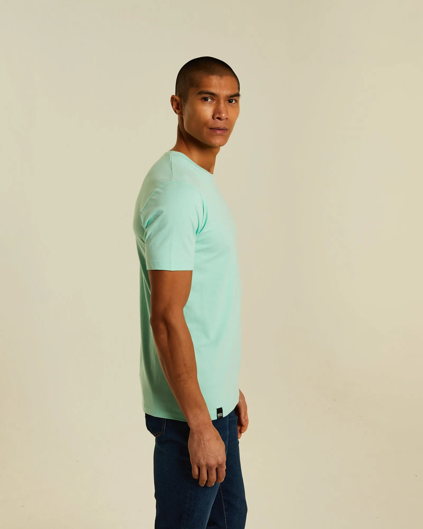Basic Caden O Neck Tee Cool Mint