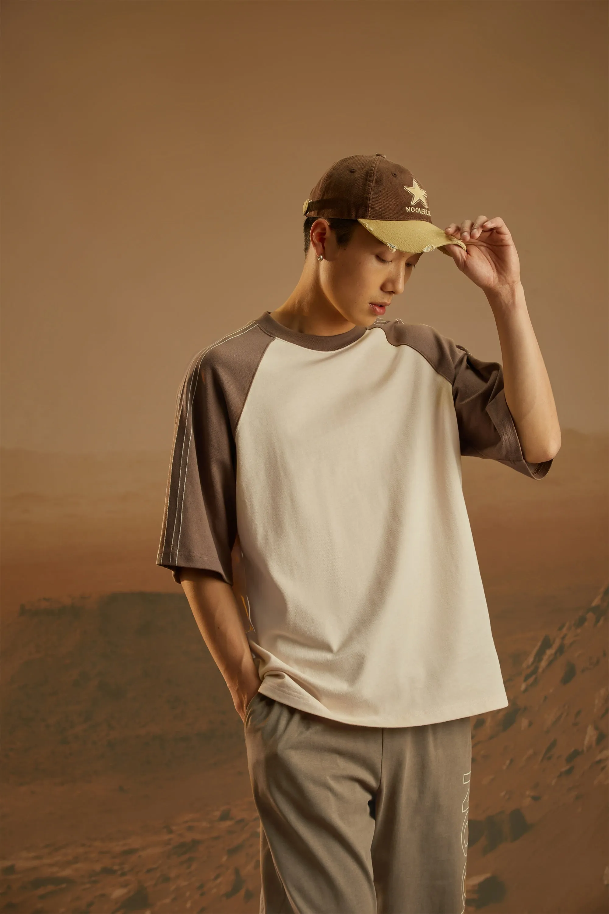 Basic Raglan Color T-Shirt