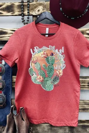 BC UP WITH THE SUN-HEATHER RED