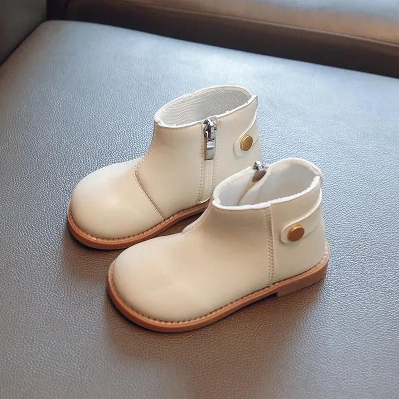 Beautiful Leather Ankle Booties/Non-Slip