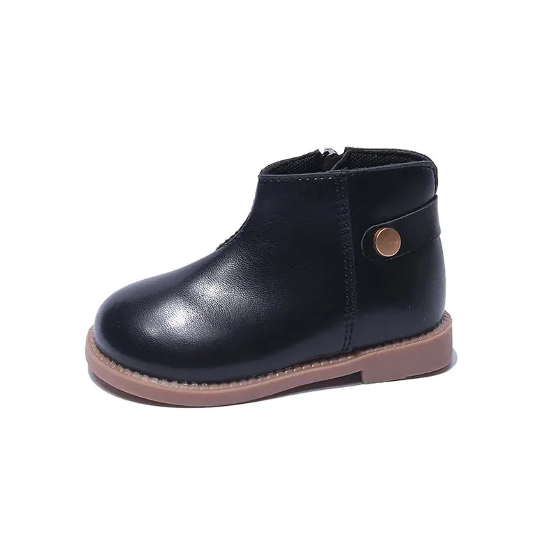 Beautiful Leather Ankle Booties/Non-Slip