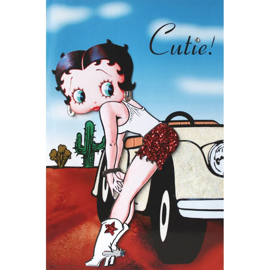 Betty Boop Cutie Decoupage Blank Greetings Card (3D)