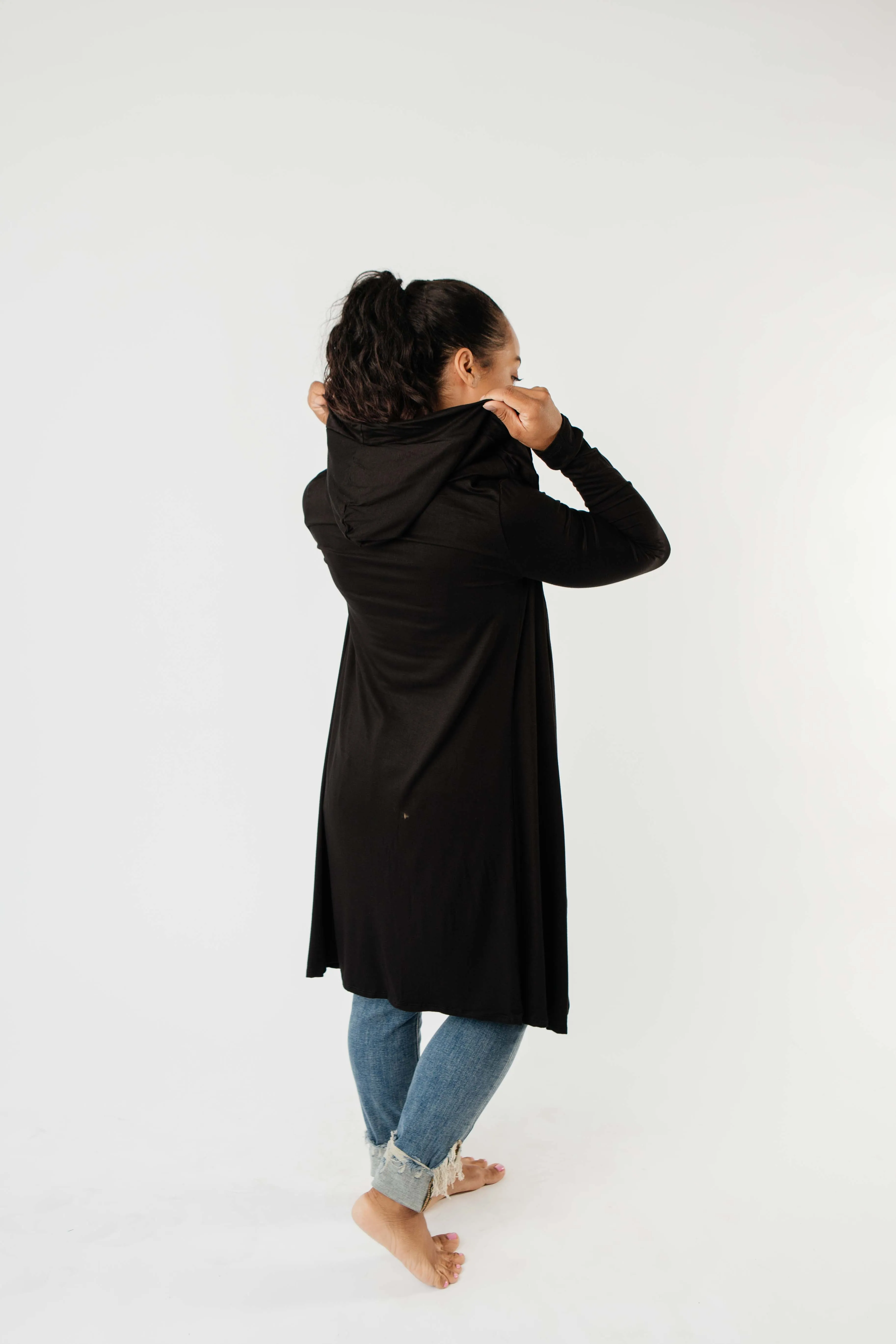 Between Seasons Cardigan In Black