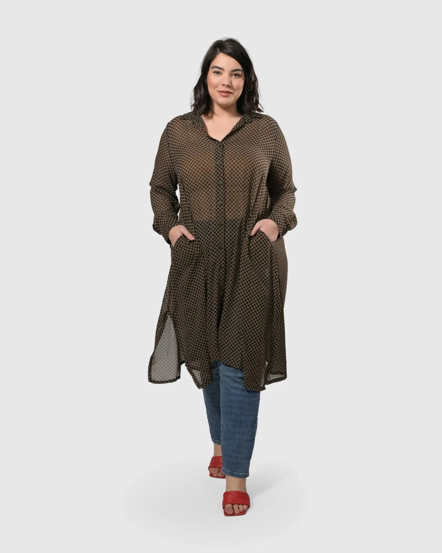 Big Island Chiffon Tunic, Chain