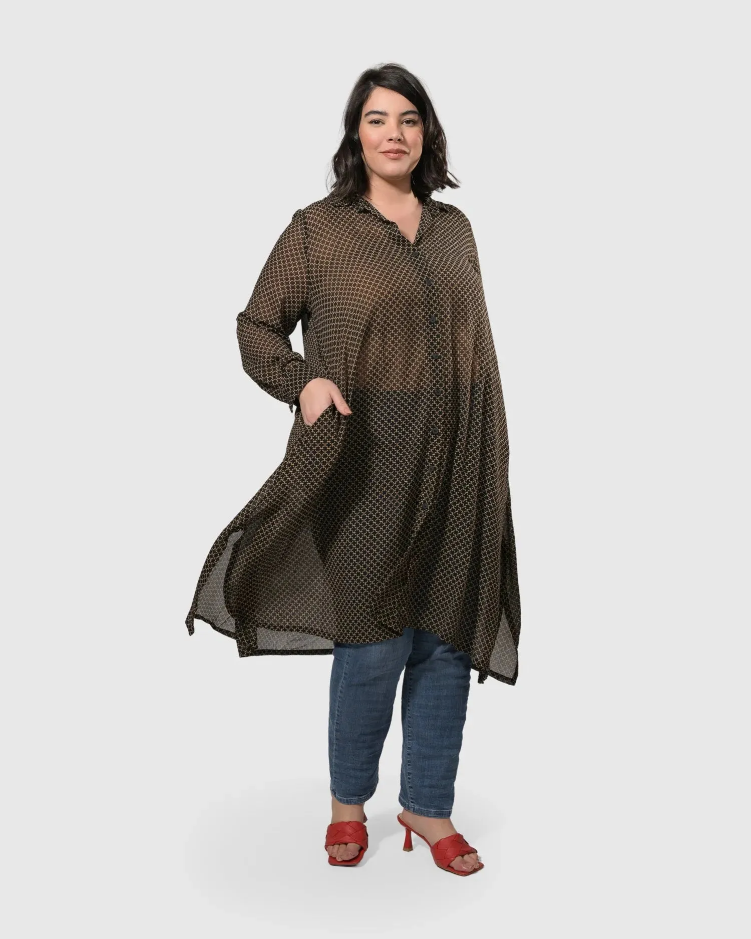 Big Island Chiffon Tunic, Chain