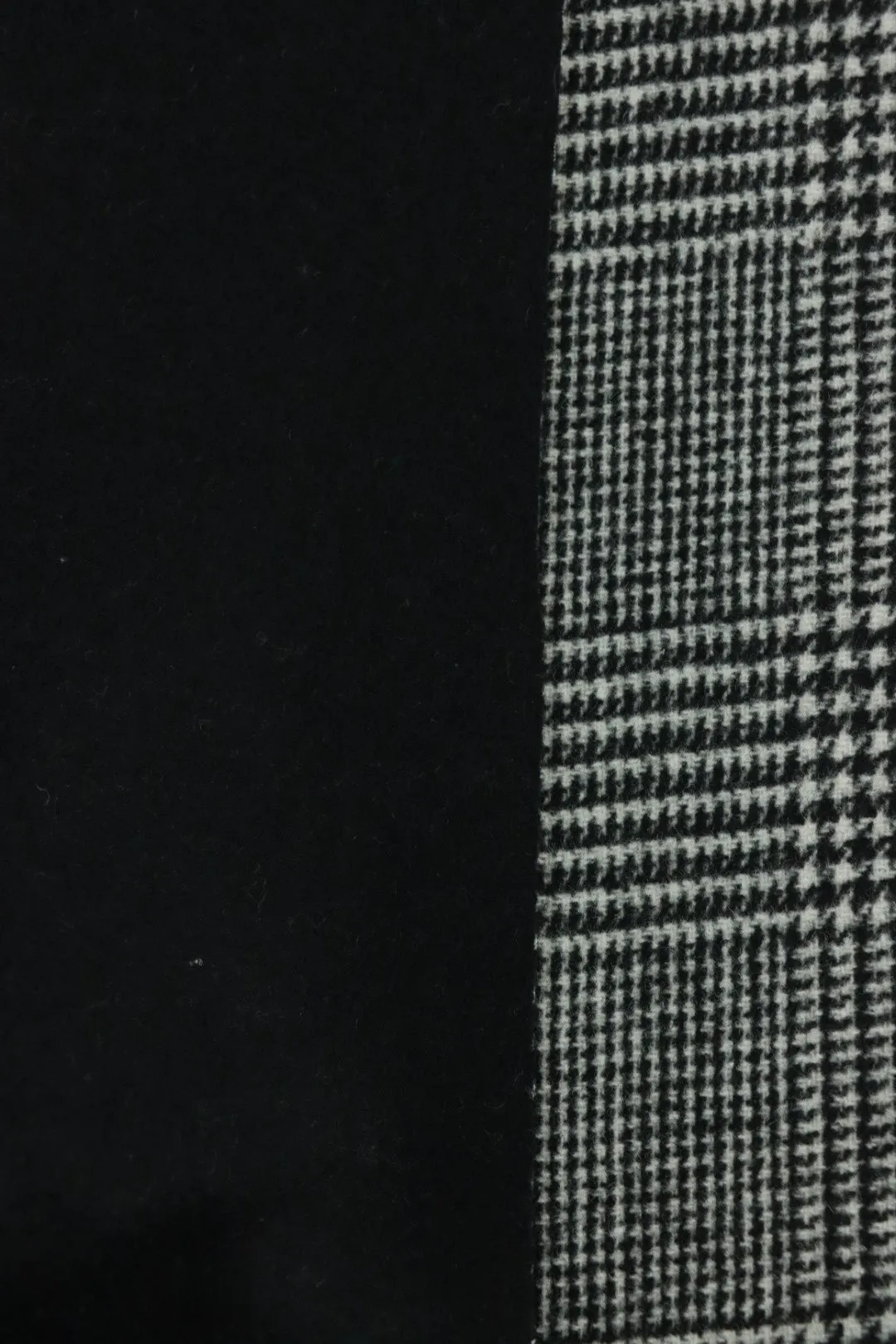 Black & White Houndstooth Melton Double Weave Wool | By The Half Yard
