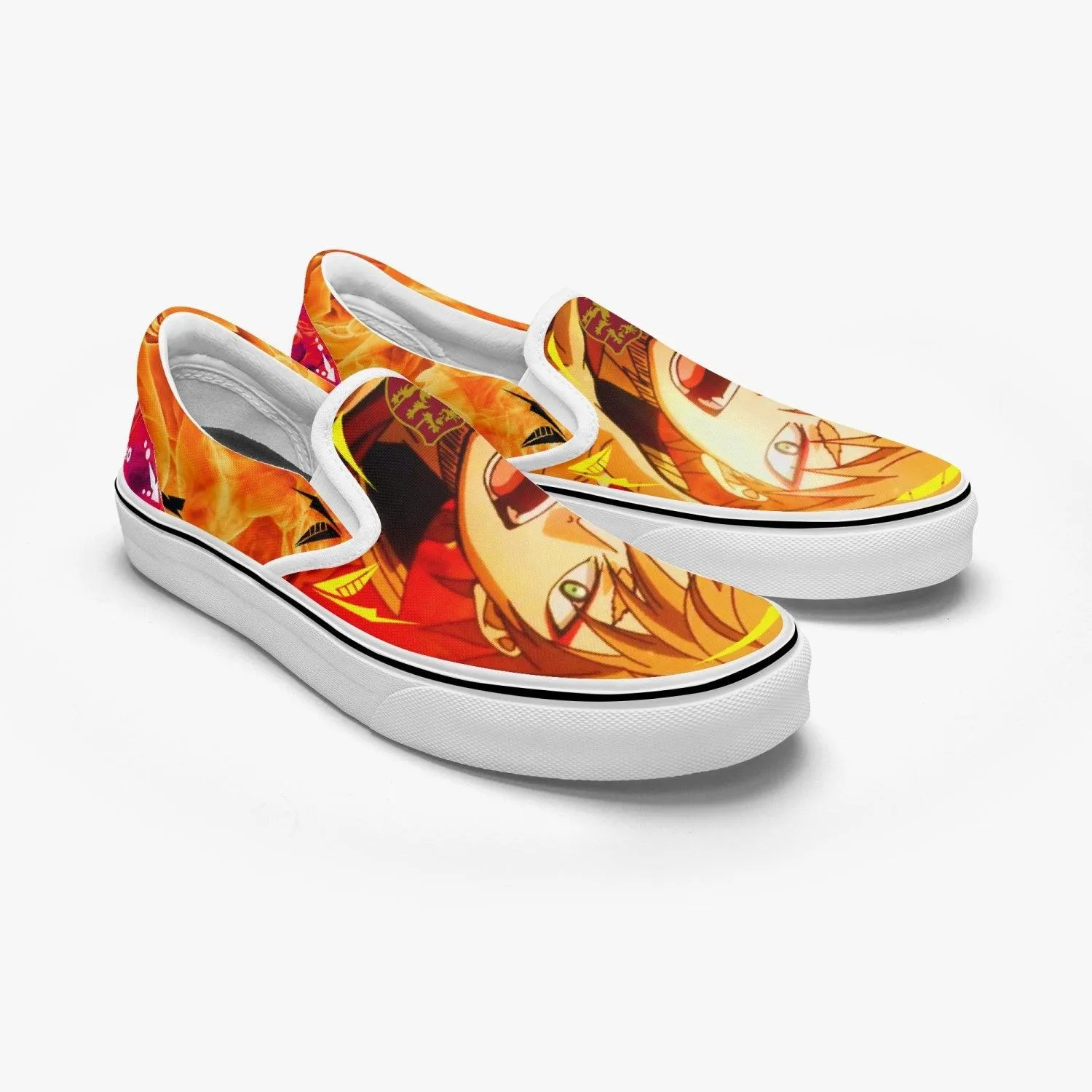 Black Clover Leopold Vermillion Slip Ons Anime Shoes