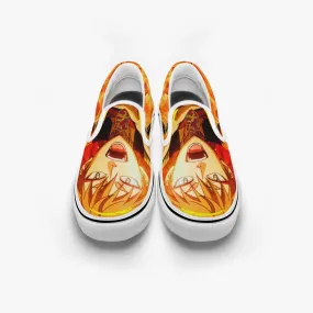 Black Clover Leopold Vermillion Slip Ons Anime Shoes