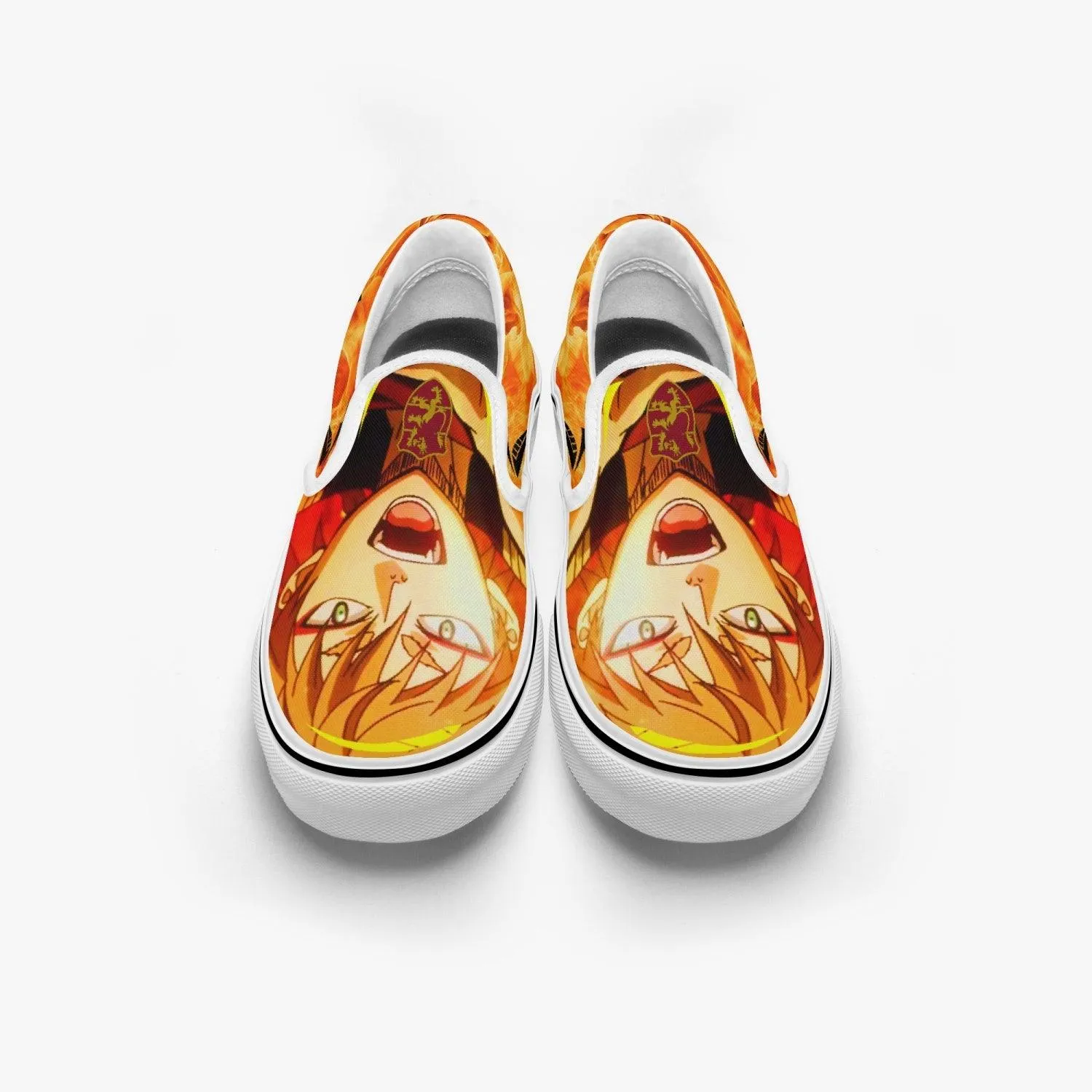 Black Clover Leopold Vermillion Slip Ons Anime Shoes