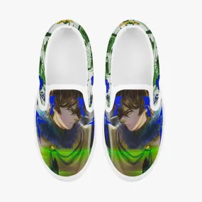 Black Clover Yuno Kids Slip Ons Anime Shoes