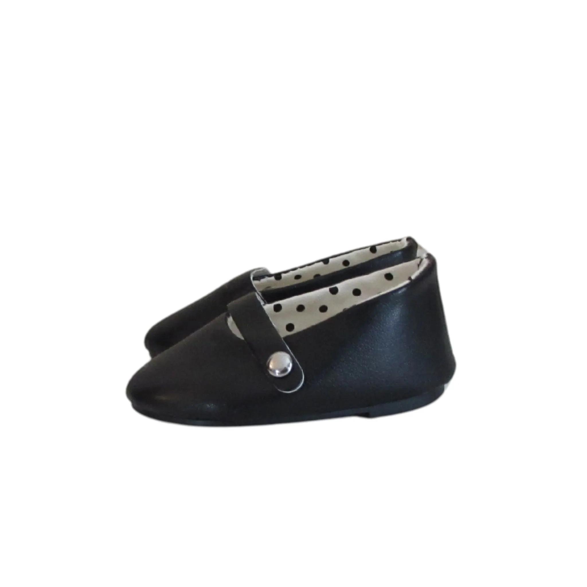 Black Flats with Buckle for 18-inch dolls