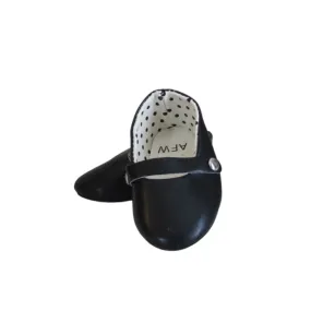 Black Flats with Buckle for 18-inch dolls