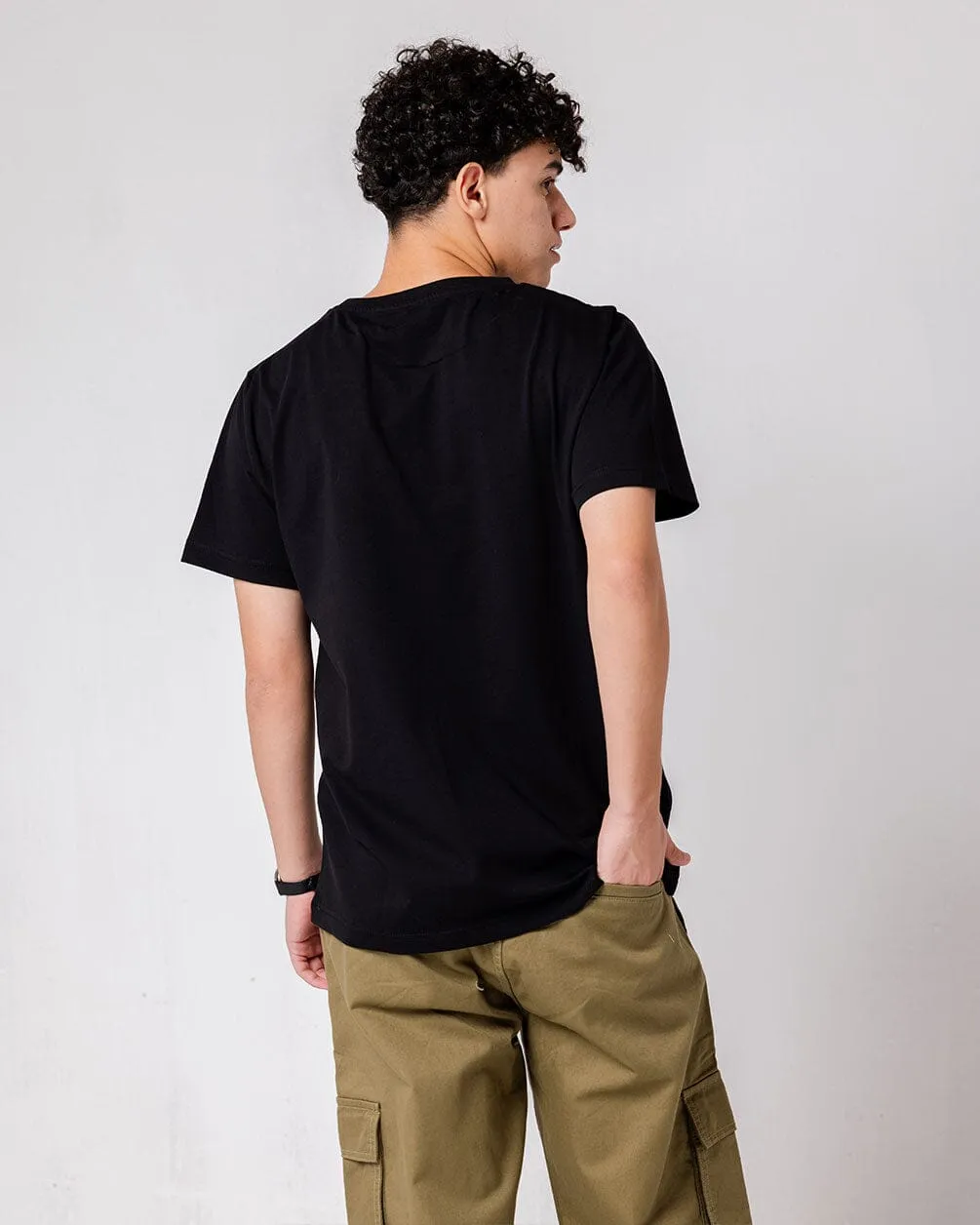 Black IYS Printed Regular Tee