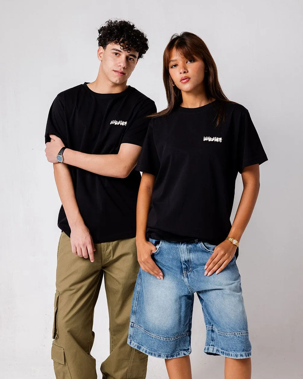 Black IYS Printed Regular Tee