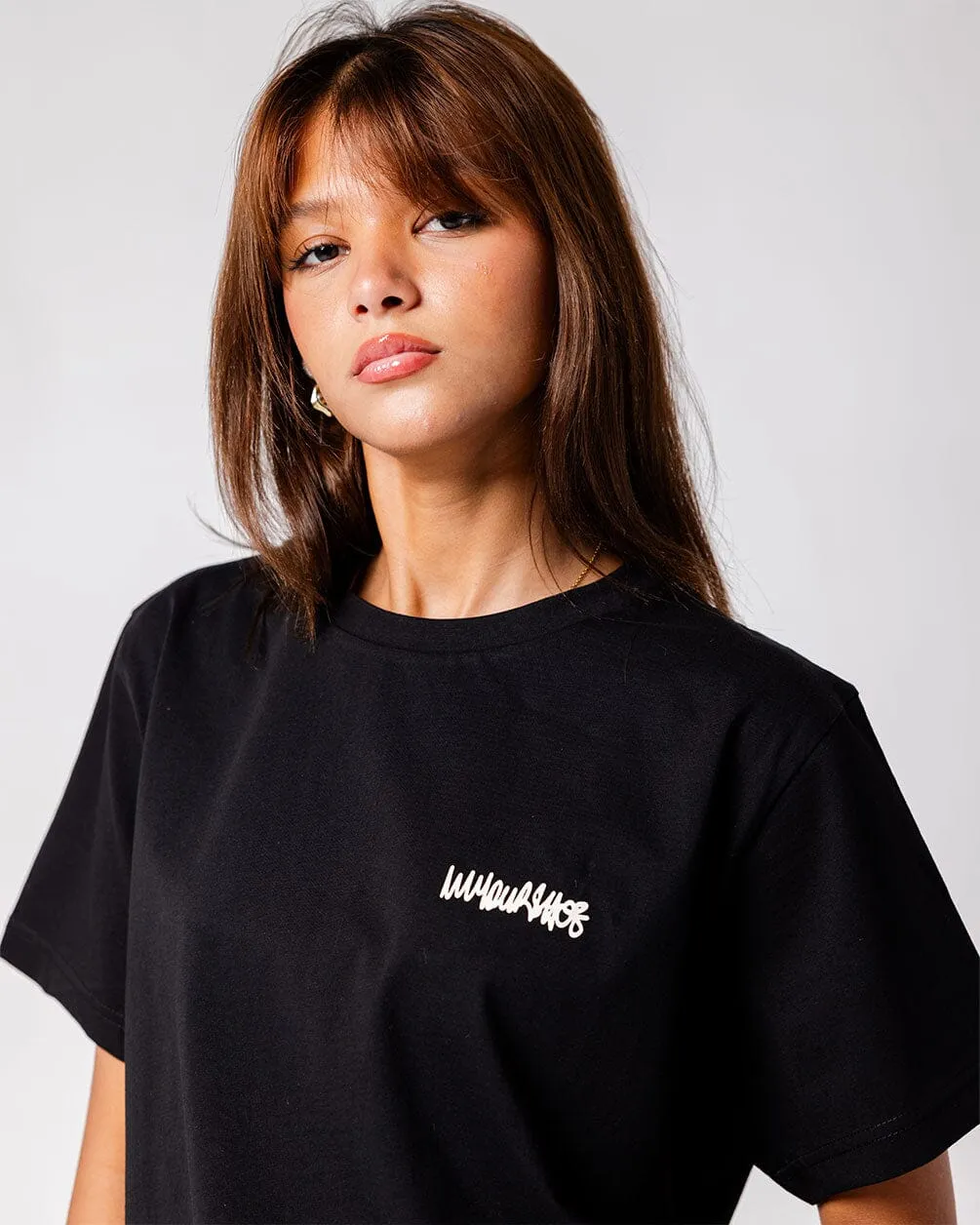 Black IYS Printed Regular Tee