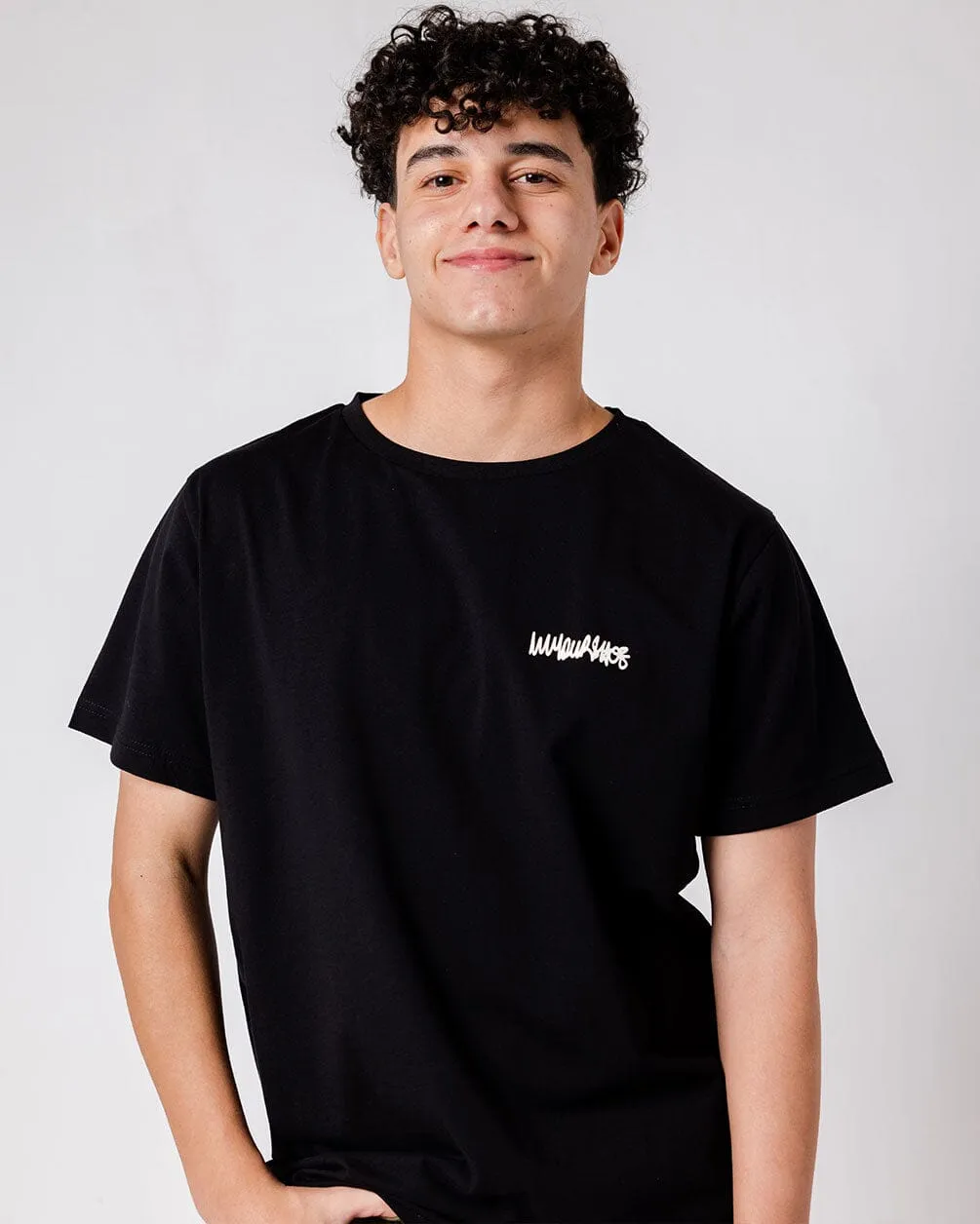 Black IYS Printed Regular Tee