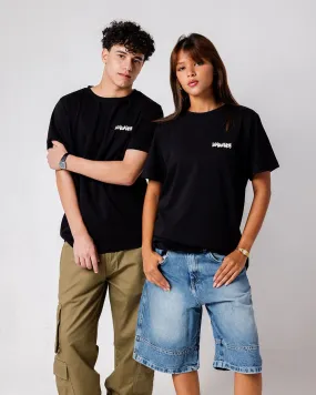 Black IYS Printed Regular Tee