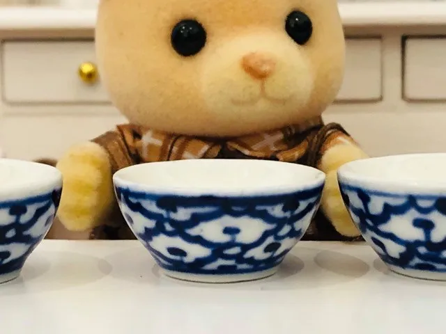 Blue White patterned bowl x 1