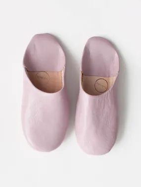 Bohemia Leather Babouche Slippers, Vintage Pink