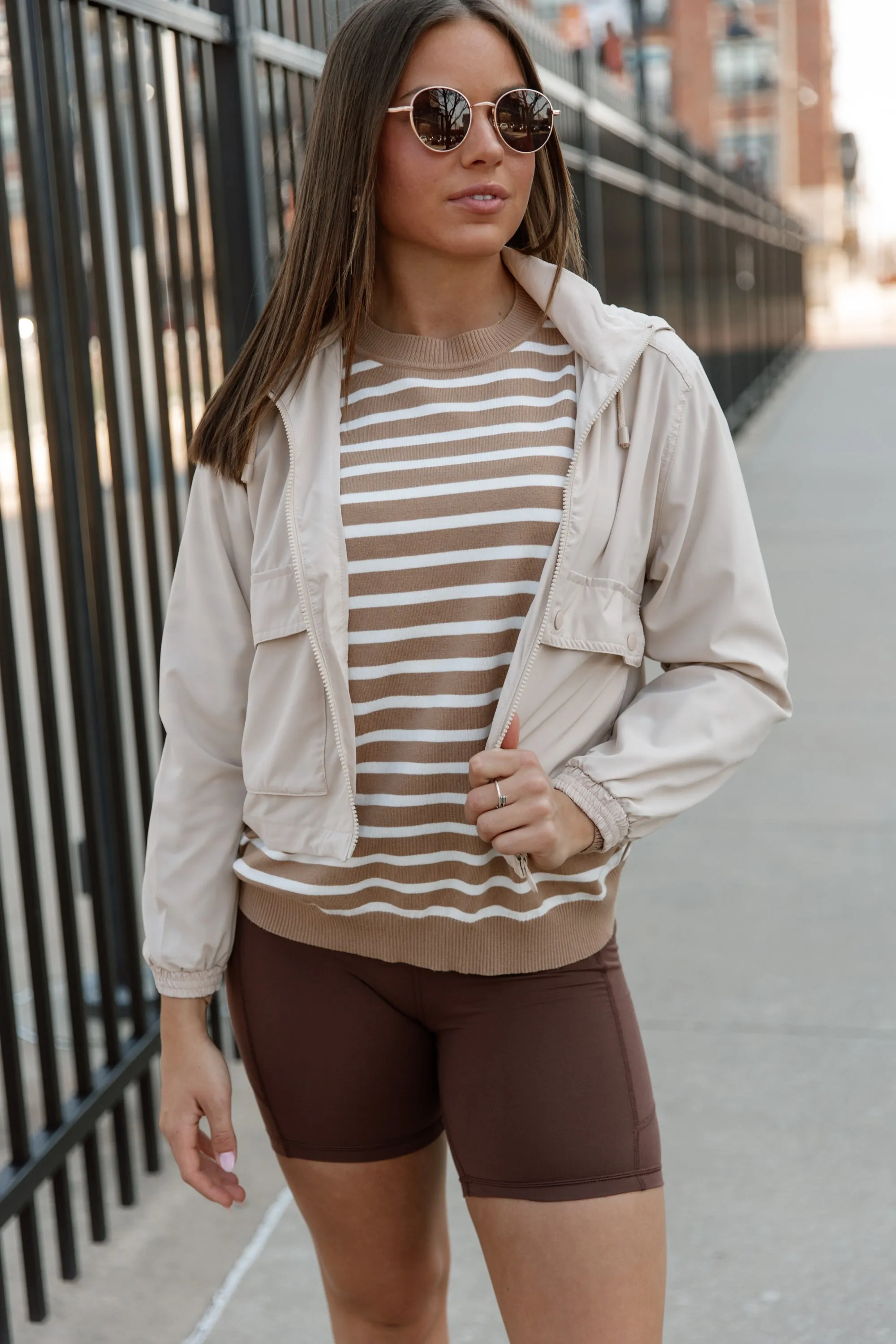 BREEZY BLISS JACKET IN STONE