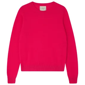 Cashmere Lightweight Crew in Watermelon