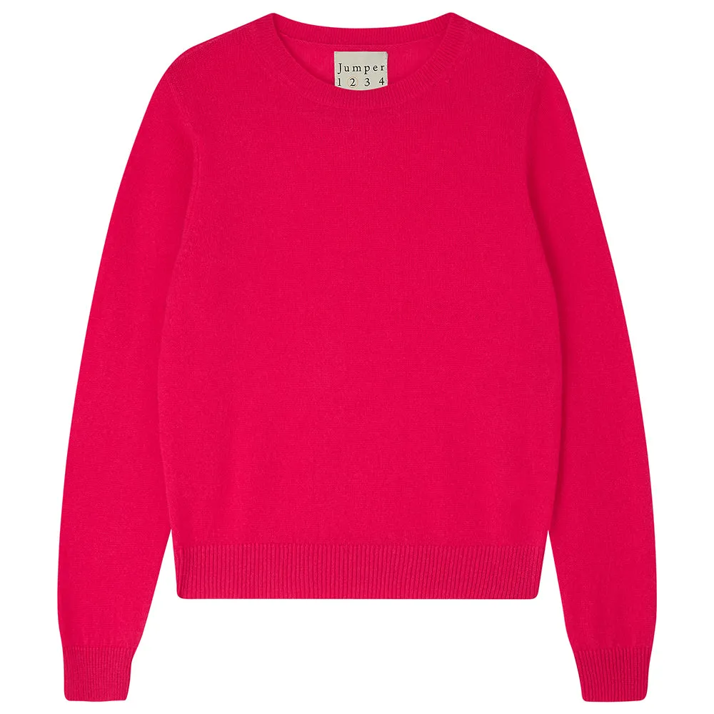 Cashmere Lightweight Crew in Watermelon