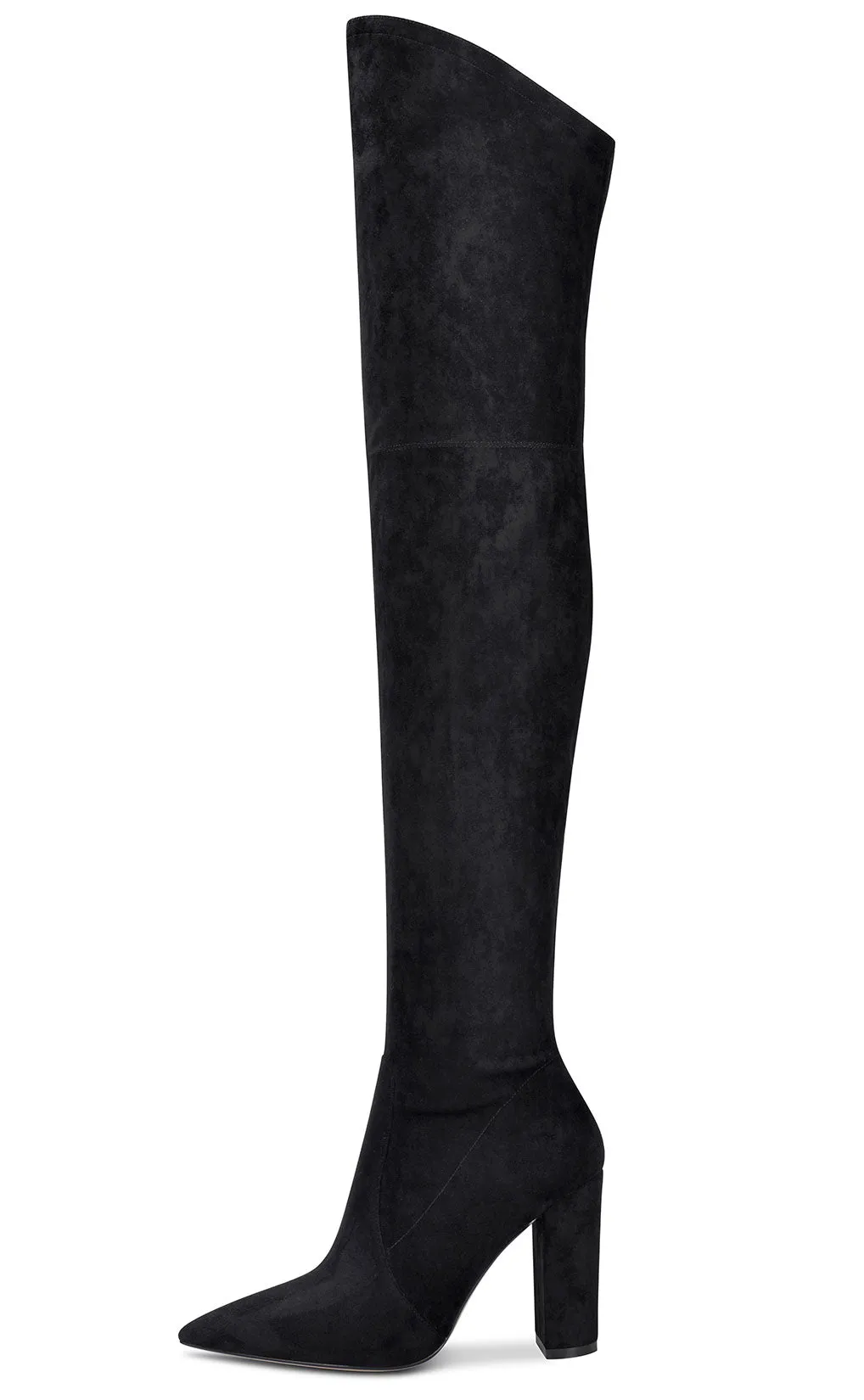 CASTAMERE Womens High Heels Over The Knee Boots Sexy Pointy Toe Chunky Block 10CM Heel Boot with Zipper