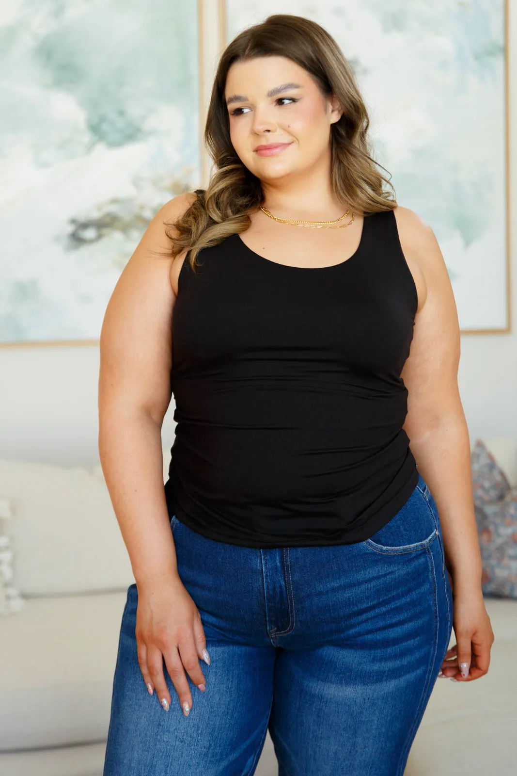 Casual But Cool Tank in Black