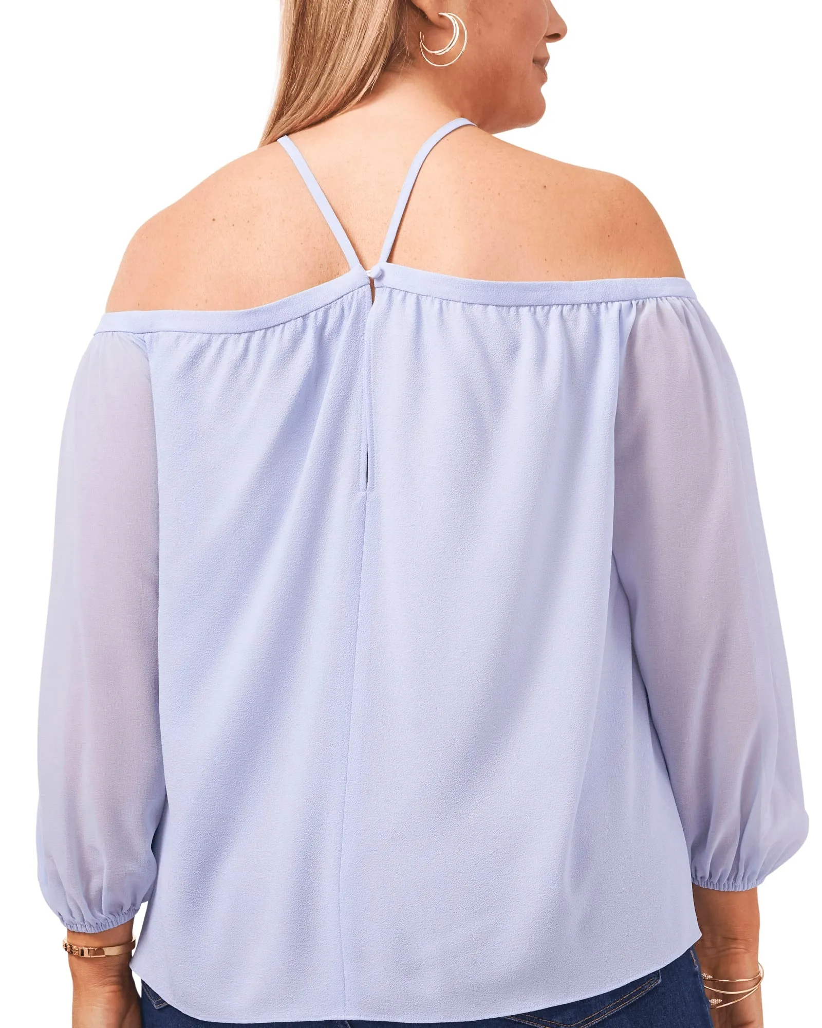 Clara Off The Shoulder Halter Top | SOFT SKY