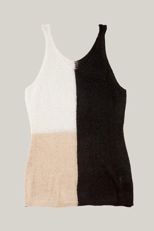 COLOR BLOCKED CAMI TOP