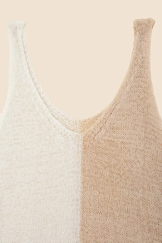 COLOR BLOCKED CAMI TOP