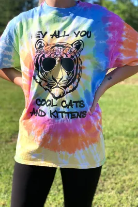 Cool Cats Tie Dye Tee
