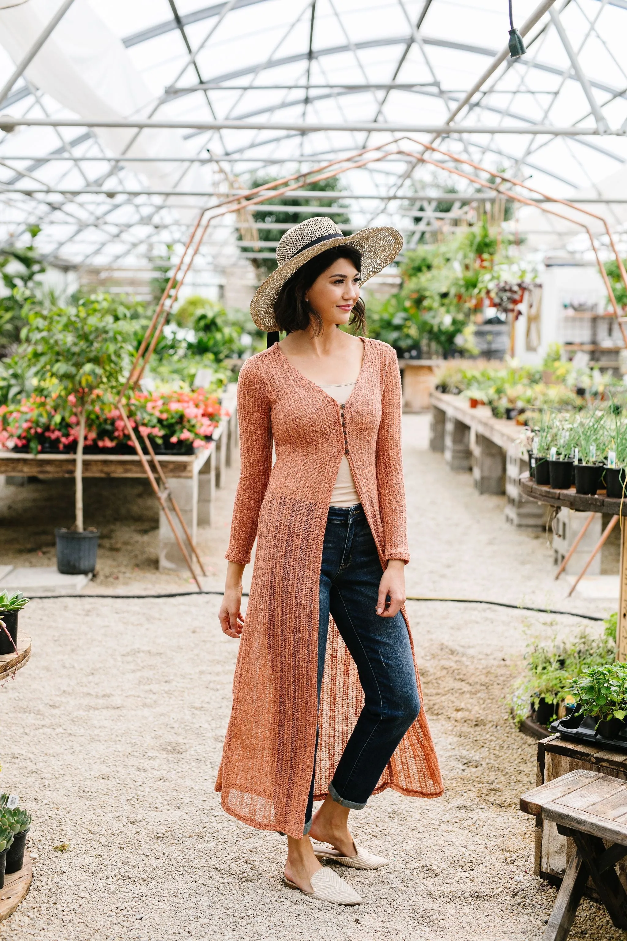 Copper Sweater Maxi Cardi