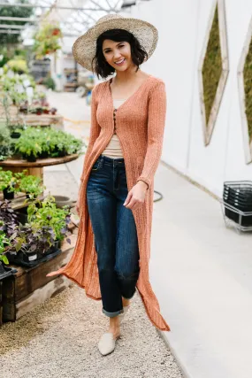 Copper Sweater Maxi Cardi