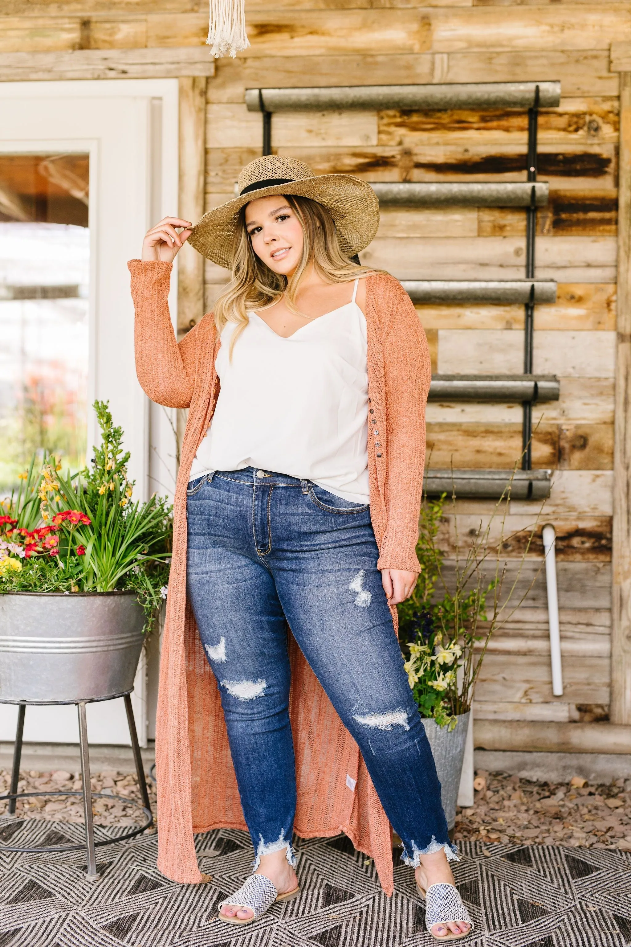 Copper Sweater Maxi Cardi