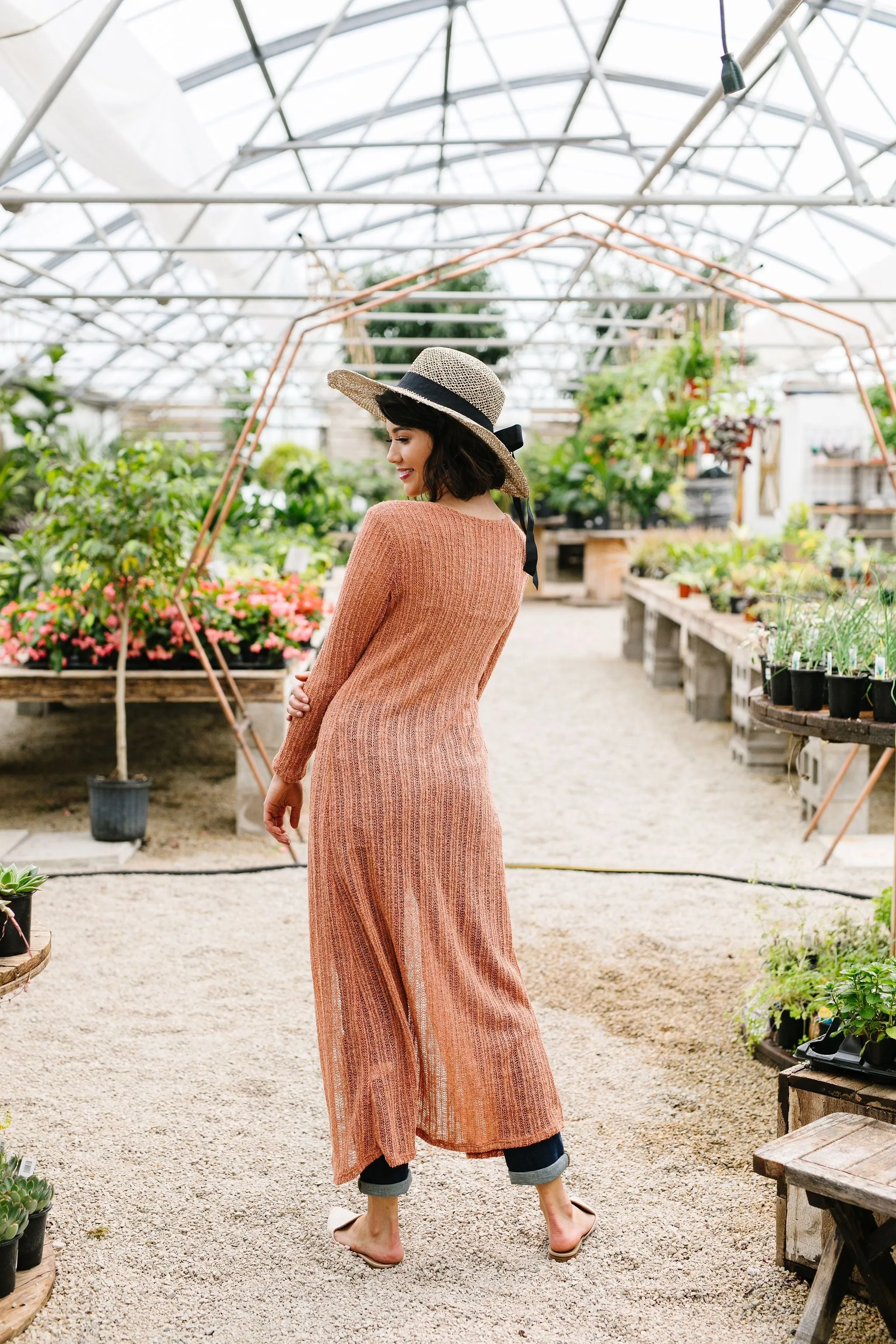 Copper Sweater Maxi Cardi